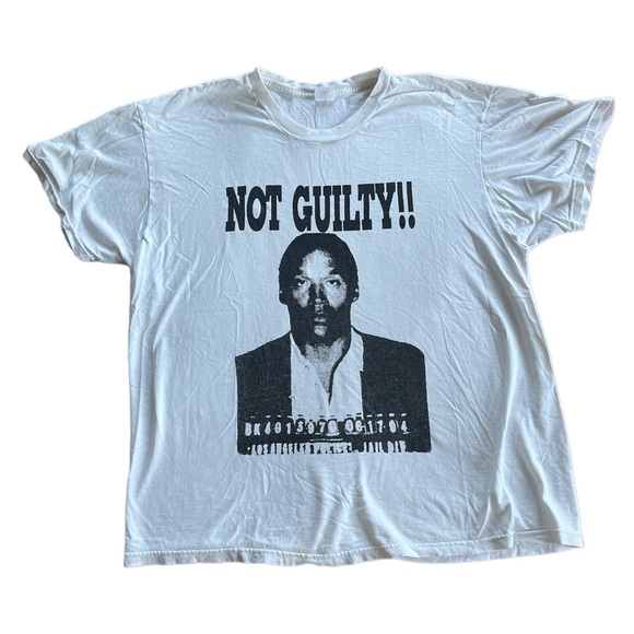 Vintage 90s OJ Simpson Not Guilty Shirt. Double sided with The Juice is Loose - Picture 1 of 5
